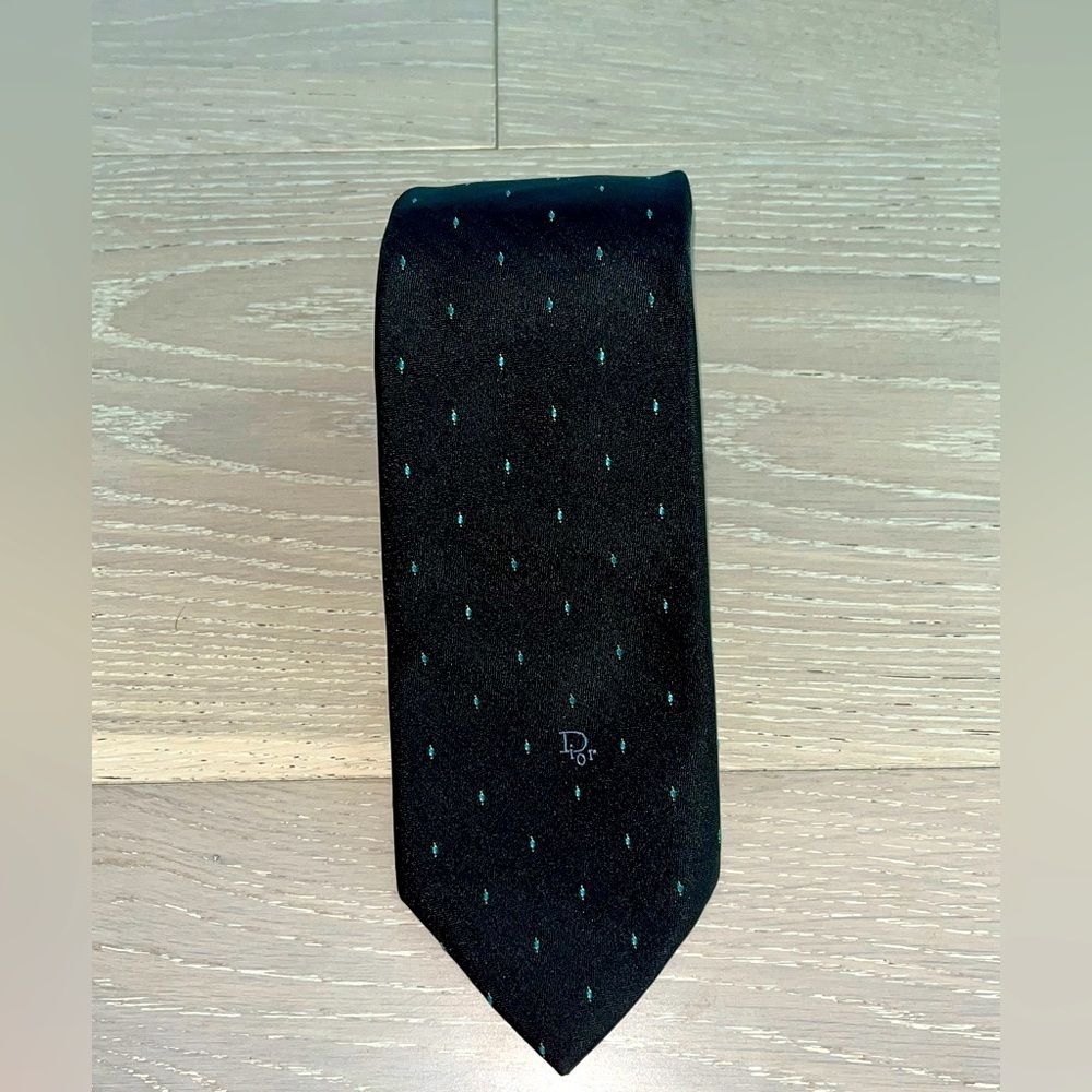 Christian Dior navy Tie with Diamond Pattern WPL 125